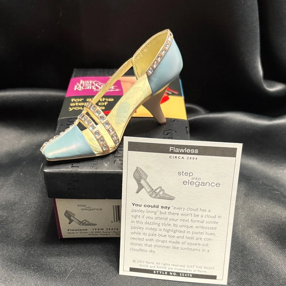 Just The Right Shoe Flawless Blue and Yellow Heels - Picture 1 of 6